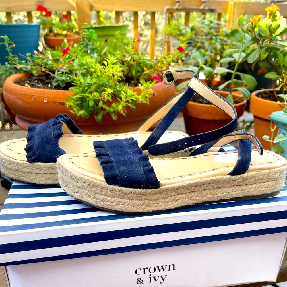 Blue Espadrille Sandals